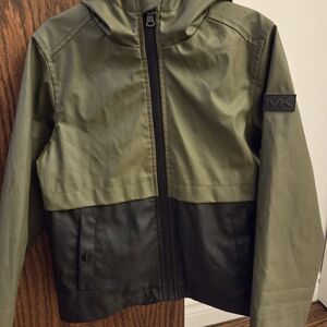 MK Olive and Black Hooded Jacket